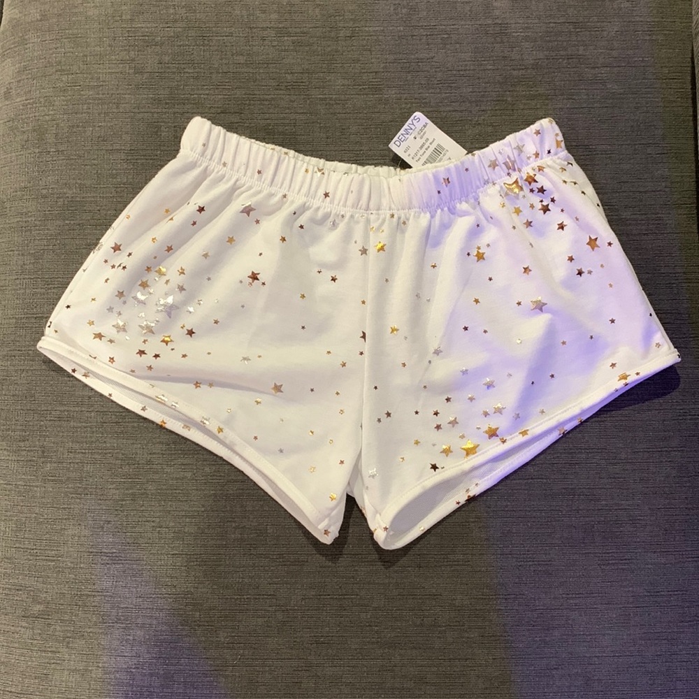 girls chic 2 chic shorts with metallic foil stars girls xl